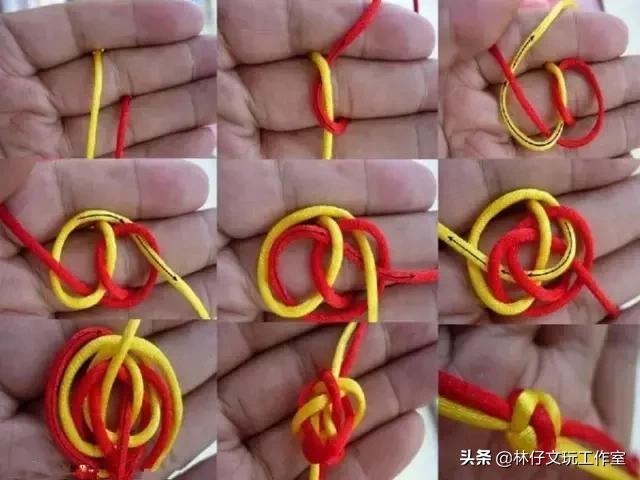 佛珠手串中间绳结打法,小佛珠手串怎么穿绳打结