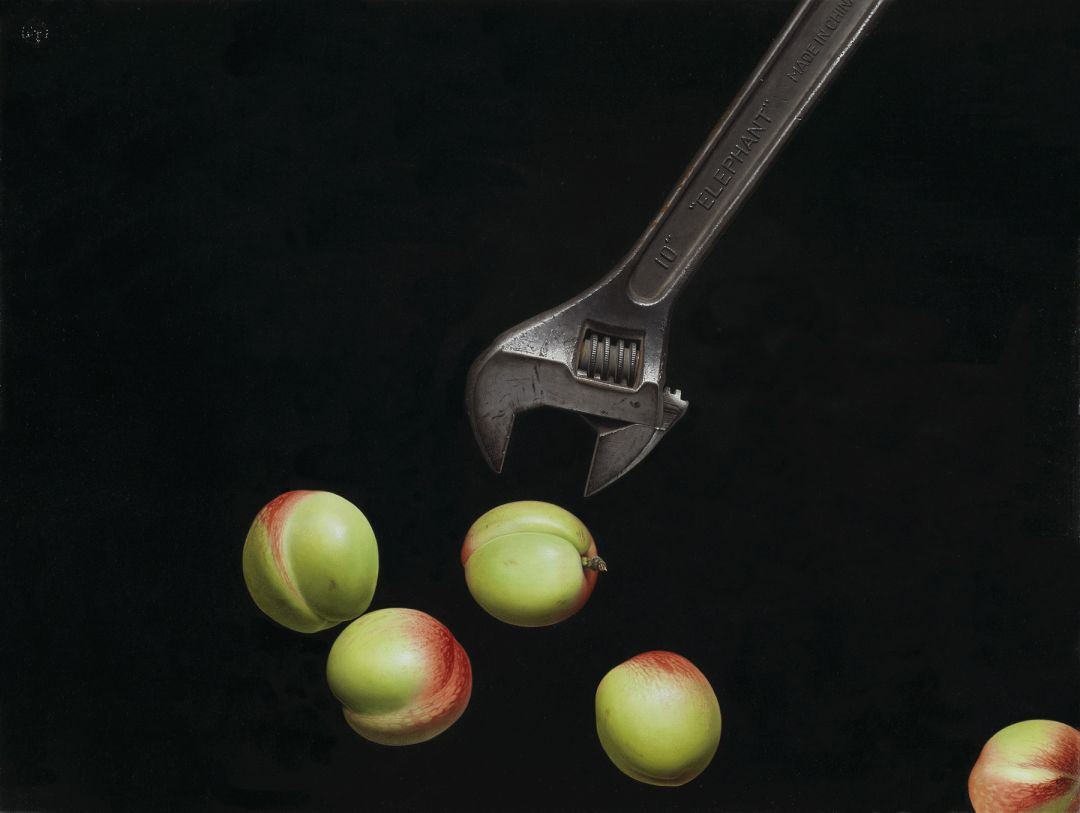 冷军画桃子图片大全,冷军画桃子放大5倍