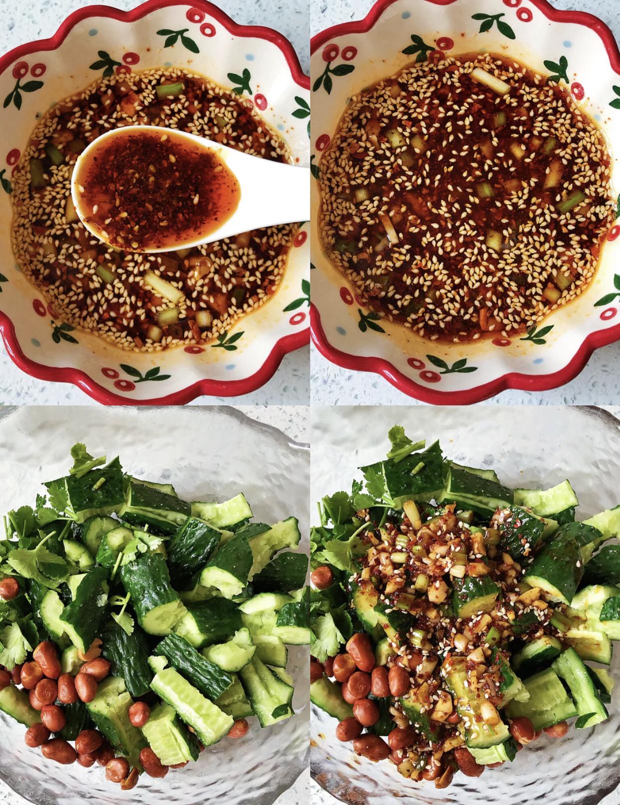 凉菜热菜餐桌该怎么摆,夏季开胃爽口凉菜黄瓜