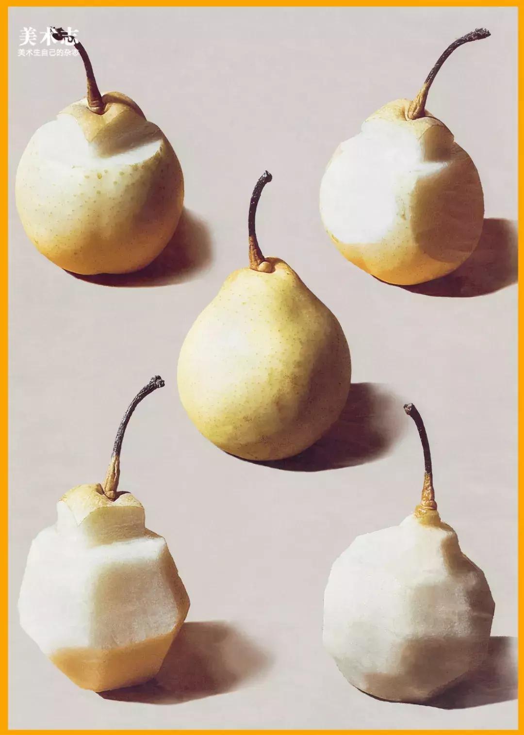 素描常见水果,适合新手的100幅素描画蔬菜水果