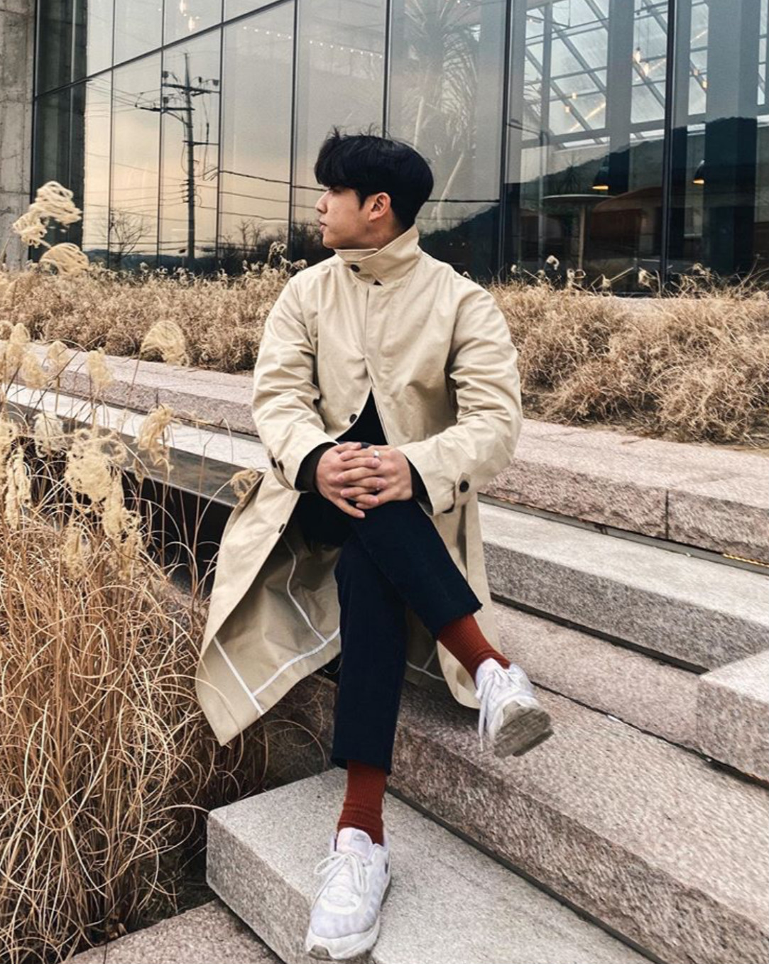 韩国小哥哥风衣穿搭,风衣穿法韩国