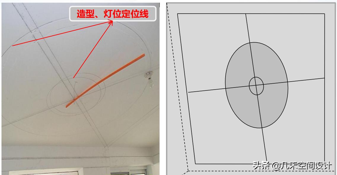 家装放线施工图片,装修木工工地看图放线