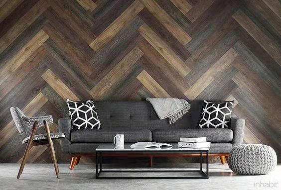 国潮风格墙纸,欧洲风格墙面壁纸深色