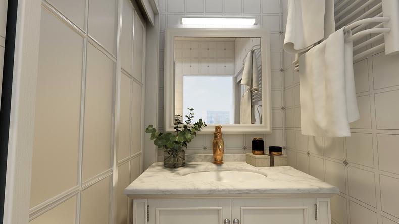 卫生间三分离洗衣机效果图,4米卫生间干湿分离放洗衣机