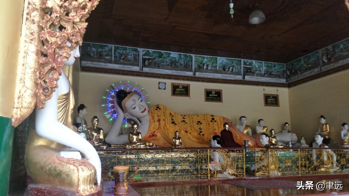 缅甸仰光大金塔全景图,仰光大金塔和勐焕大金塔全景