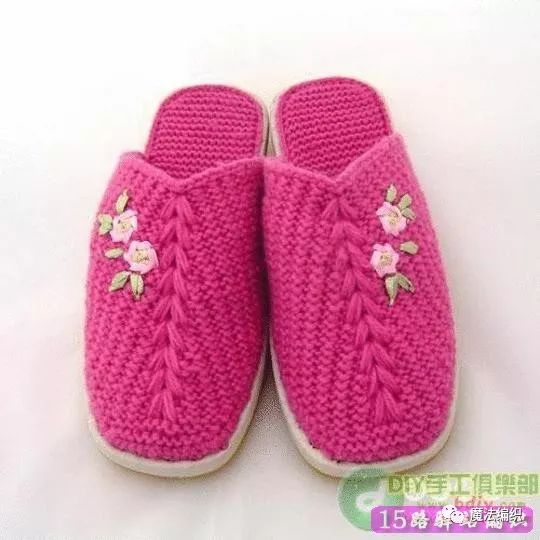 毛线钩织拖鞋男士拖鞋花样,毛线拖鞋100款打拖鞋花样