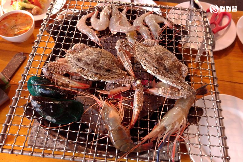 芭提雅海鲜之烤虾,泰国吃货吃虾