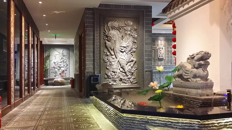 新中式四合院会所禅意装修效果图,四合院私人接待会所布局