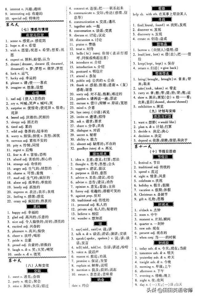 中考1600词,中考英语1600词