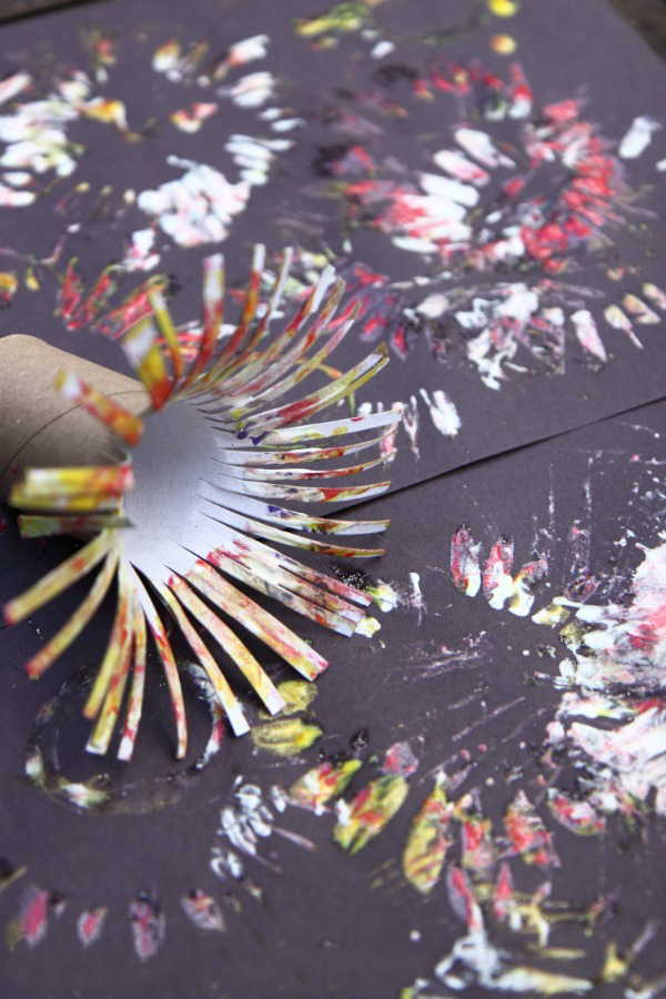 烟火手工创意,幼儿创意烟花作品