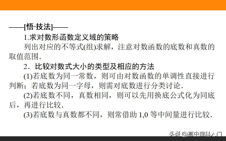 高中理科核心素养,高中数学对数与对数函数知识点