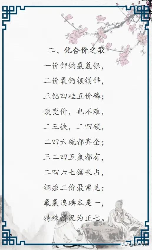 化学老师编元素周期表顺口溜,初中化学元素周期表顺口溜完整版