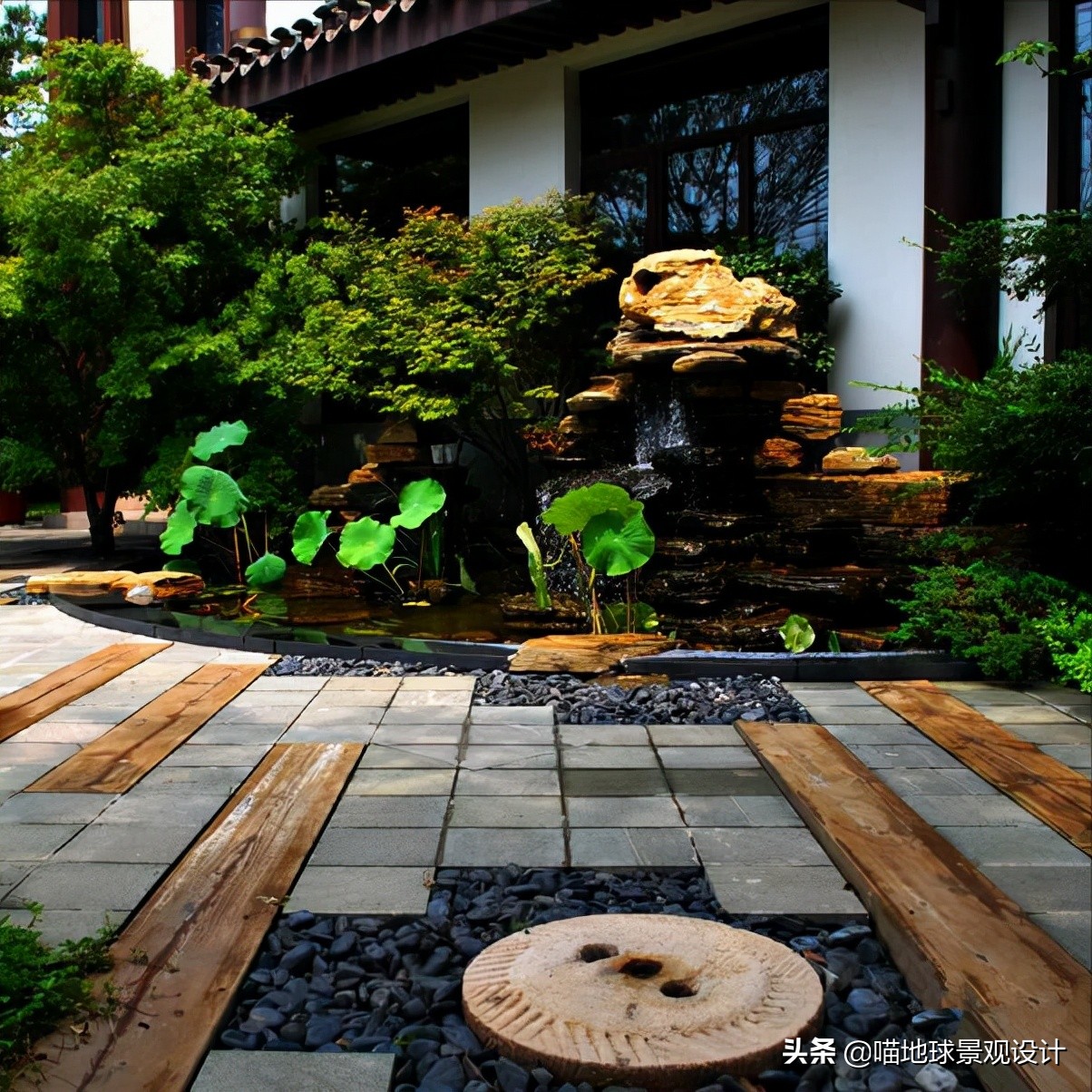 景观庭院设计风格,庭院风格景观设计