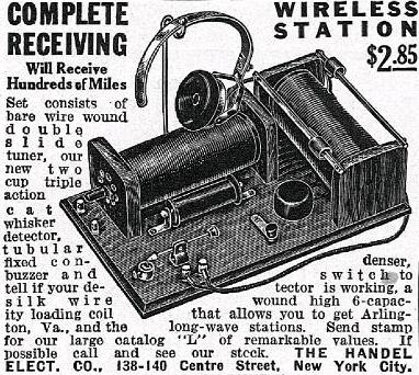 1915年2.85美元矿石收音机套件，小巧精致便宜，孩子们的启蒙老师