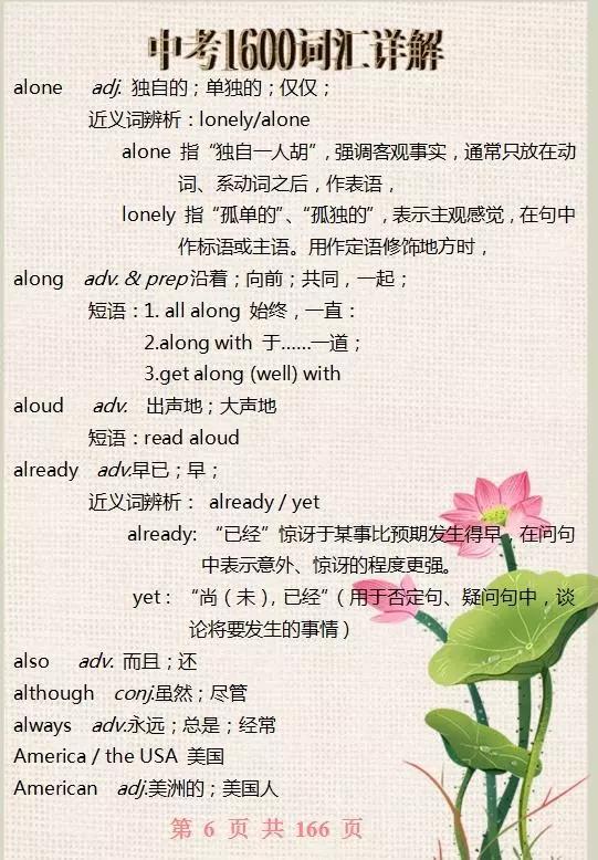 中考英语1600词汇表电子版,初中英语1600单词快速记忆方法