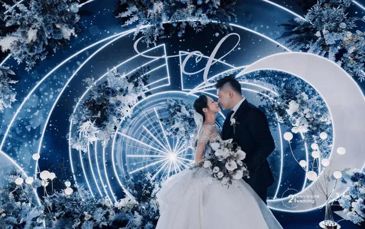 星空主题婚礼极简主义,森系主题加星空元素的婚礼