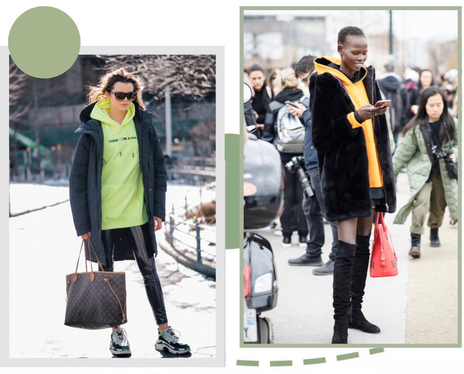 秋冬季节卫衣单穿有些冷，加件外套一起穿，舒适时尚又有范儿