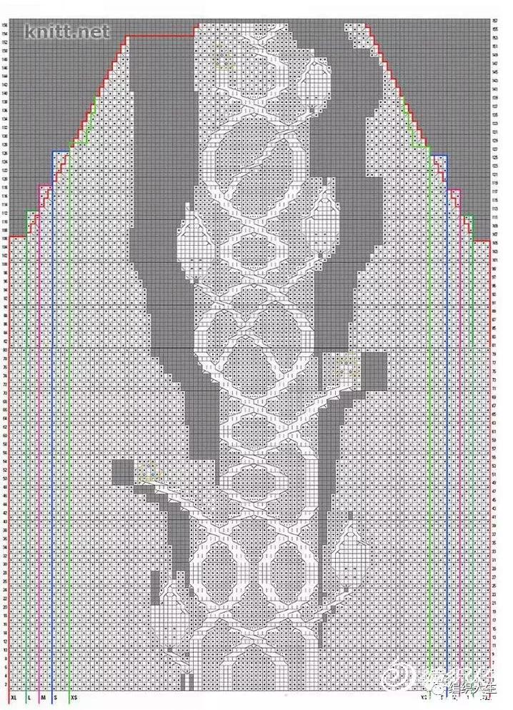 绞花领子棒针图解,棒针绞花背心教程