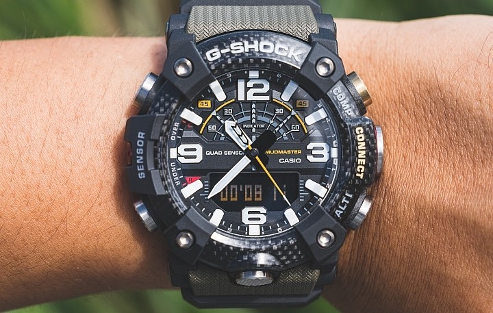 casio卡西欧手表男黑金gshock讲解,卡西欧gg-b100蓝牙连接都能做什么