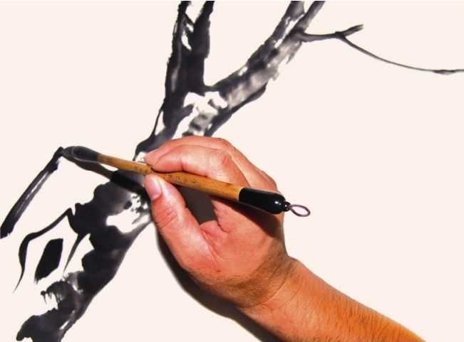 国画花枝穿插技巧图解,国画花枝的简单教程