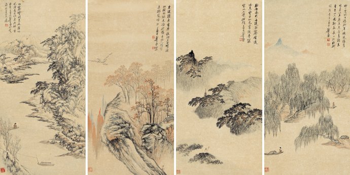 郑午昌书法真迹欣赏,郑午昌花鸟图100幅