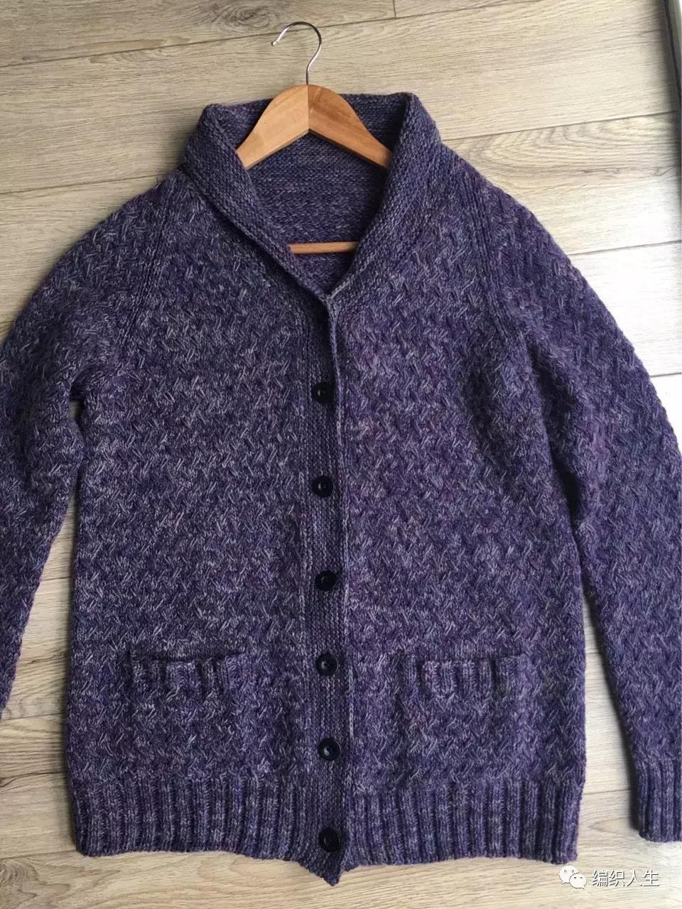翻领开衫长毛衣棒针编织图解,棒针翻领开衫编织视频