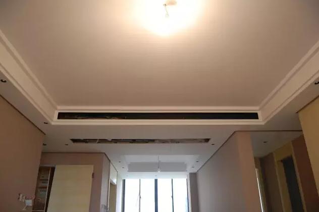 客厅空调位左右两边吊顶筒灯布局,空调吊顶处理