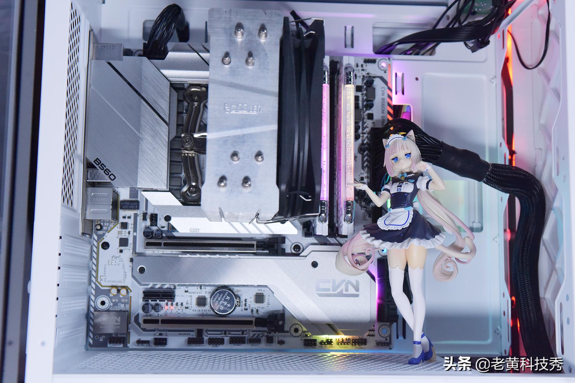 白色主机无显卡搭配,纯白主机配黑机箱