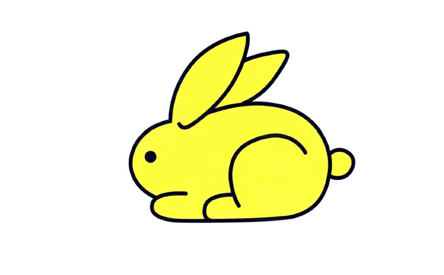 兔子的品种有哪些简笔画,简笔画森林中的蘑菇小屋和兔子