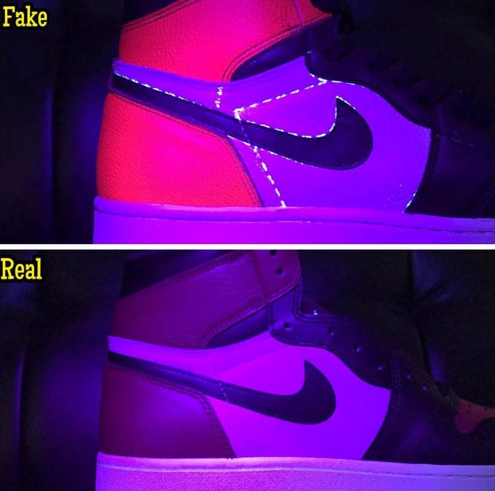 aj黑脚趾正品对比,aj1bred黑红2022