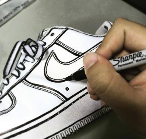 diy鞋子画教程黑白,diy手绘鞋动漫图案大全