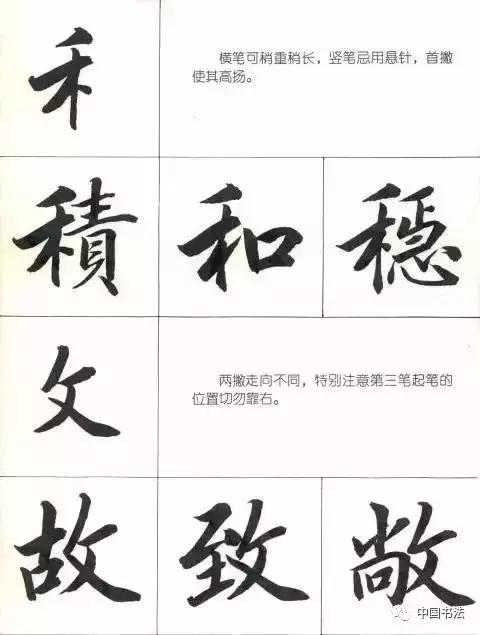 常用行楷部首入门学习,练行楷字的顺序