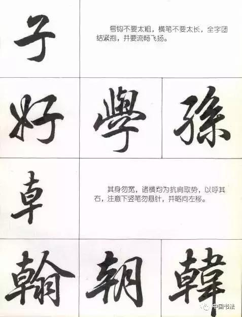 常用行楷部首入门学习,练行楷字的顺序