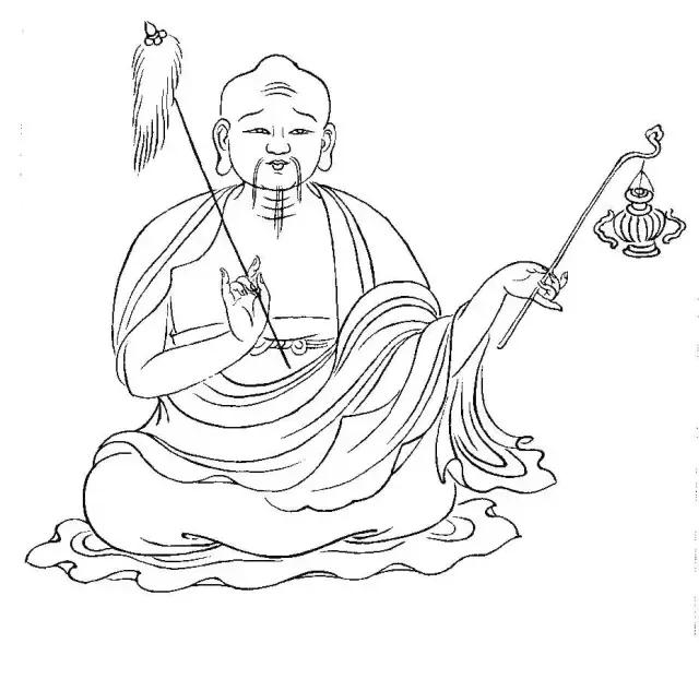 白描罗汉全本,罗汉白描100幅