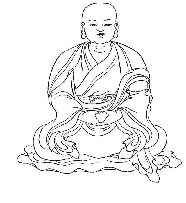 白描罗汉全本,罗汉白描100幅