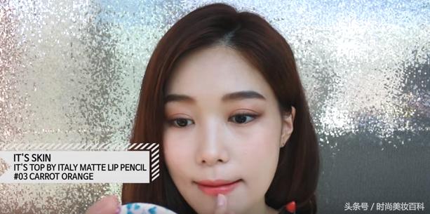 充满复古风格的橘色妆容,日常改良版的小复古风妆容