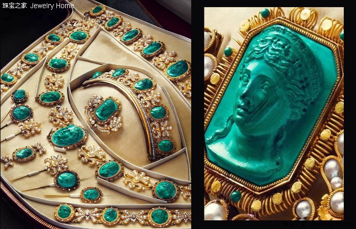 大力神杯孔雀石,大力神杯上的孔雀石