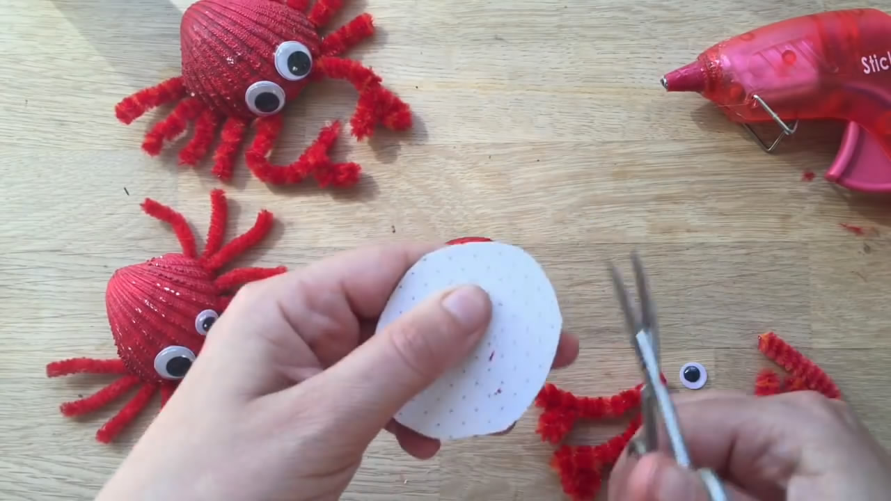 手工制作螃蟹壳diy,贝壳diy手工制作过程