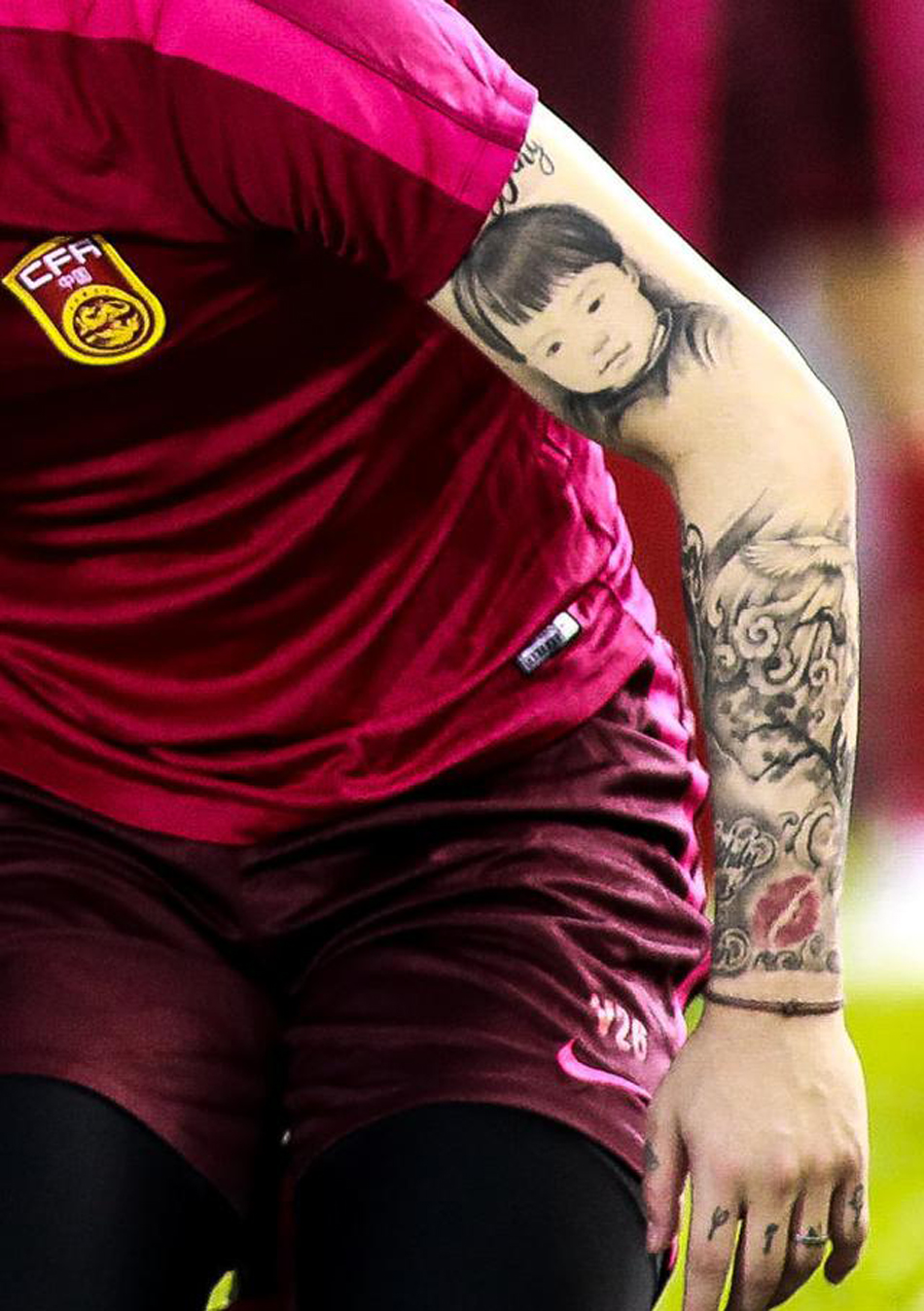 足球球星背后的纹身,国足国脚文身