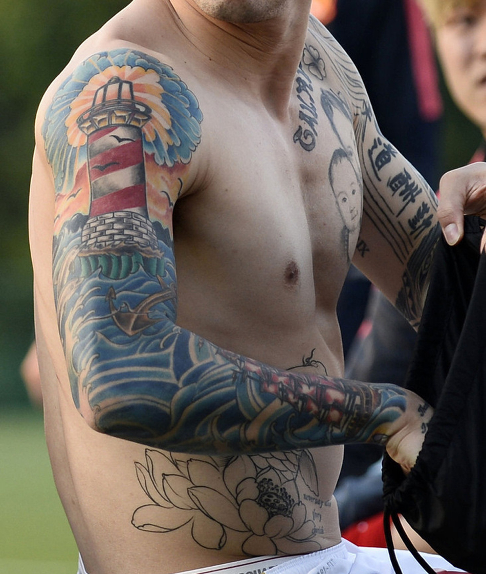 足球球星背后的纹身,国足国脚文身