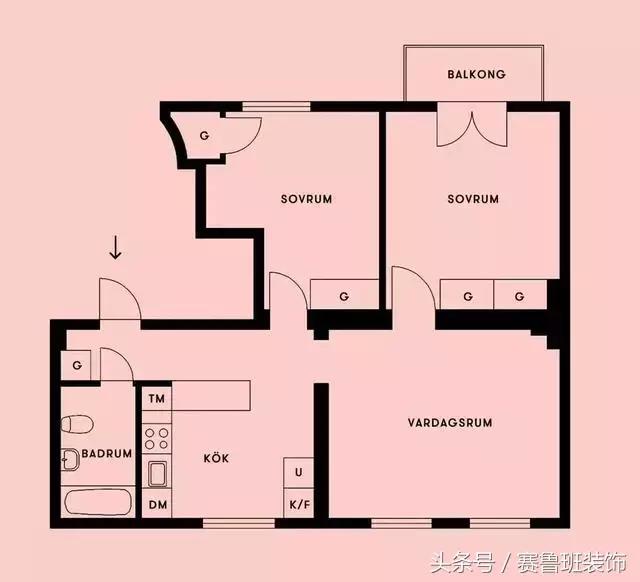 一家三口住80㎡的打开方式，两房一厅的美妙生活