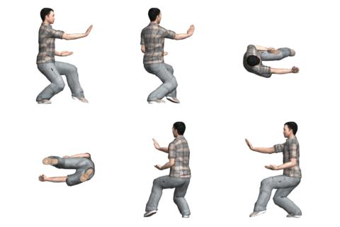 二十四式太极拳分解动作教学1-3式,太极24式3d动漫图解