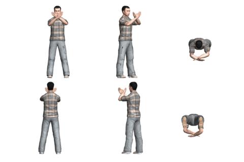 二十四式太极拳分解动作教学1-3式,太极24式3d动漫图解