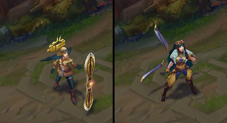 LOL：艾瑞莉亚所有皮肤新旧模型对比，新旧刀妹你选择哪一个？