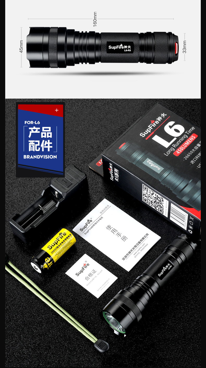 supfire强光手电测评,supfire神火gt60强光手电筒