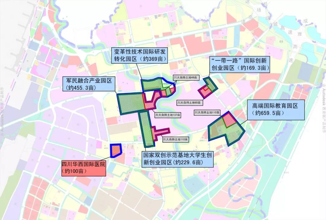 川大江安校区占地面积多少,四川大学江安校区规划图