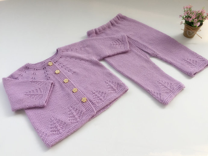 幸运树——宝宝棒针开裆套装编织教程