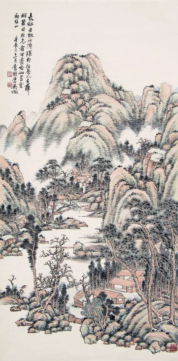 写意山水花鸟画精品欣赏,吴待秋山水画精品欣赏图文