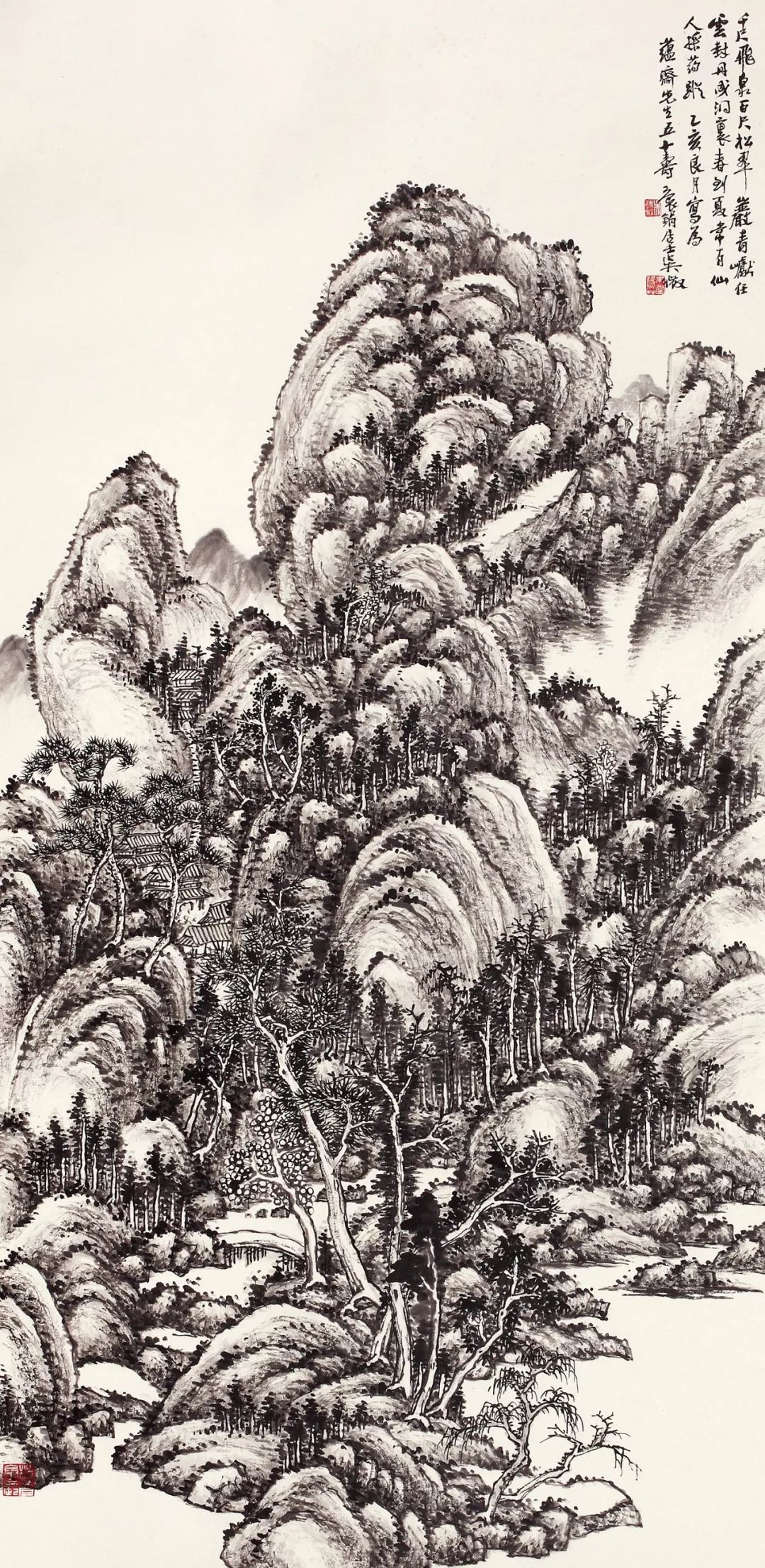 写意山水花鸟画精品欣赏,吴待秋山水画精品欣赏图文