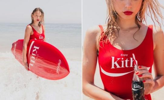 可口可乐与一个牌子联名的t恤,可口可乐联名短袖